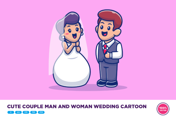 Bring Wedding Magic to Life with Adorable Couple Illustrations