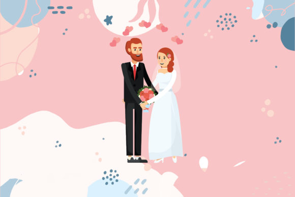 Cute Wedding Vector: A Designer's Dream for Romantic Projects