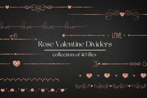 Elegant Rose Dividers for Wedding Stationery & Design
