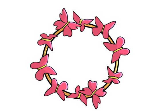 Enchanting Wedding Butterfly Crown Stickers for Your Designs