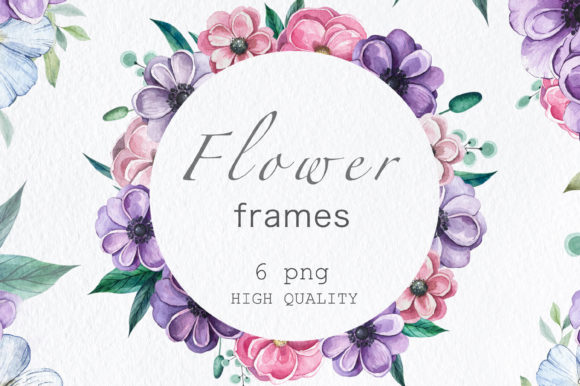 Flower Wedding Frames: Elegant Floral Clip Art for Celebrations