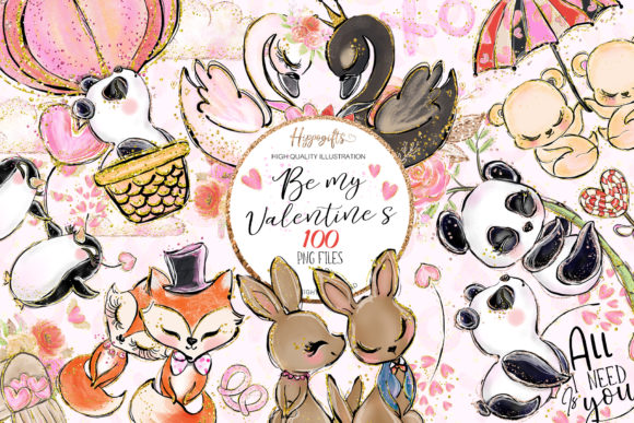 Love Clip Art: 100 Illustrations for Your Wedding & Valentine's Projects