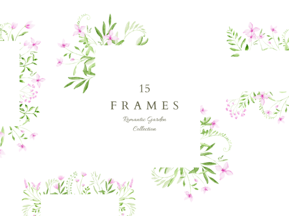 Modern Watercolor Frames: The Romant...