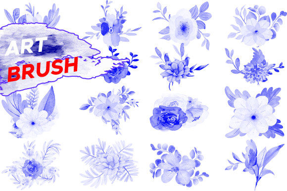 Stunning Watercolor Flower Brushes for Wedding Design