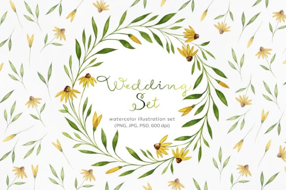Timeless Elegance: The Floral Wedding Illustration Set