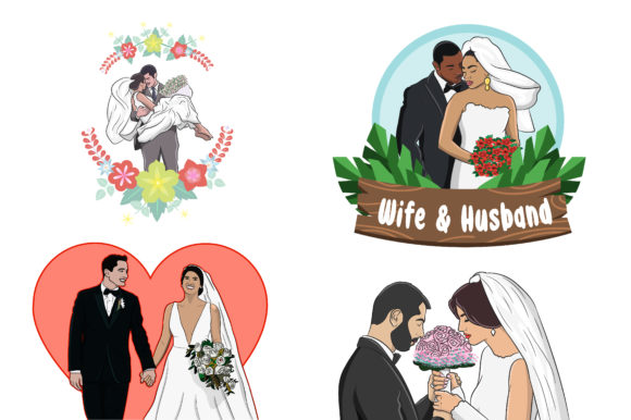 Wedding Design Marriage Wife Husband: A Typeface for Love